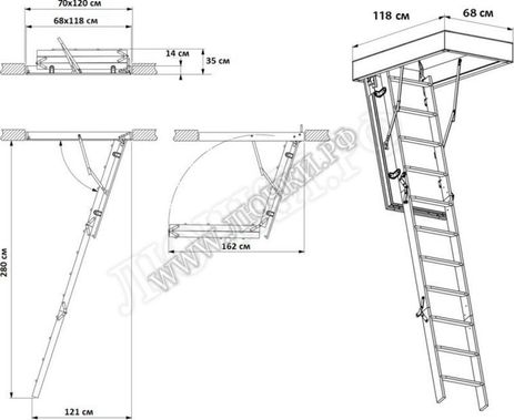 Чердачная лестница Fakro LWK Plus Чердачная лестница Fakro LWK Plus