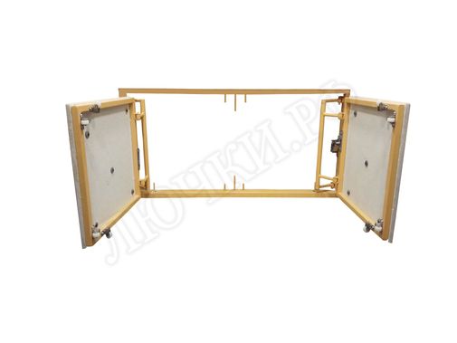 Люк под плитку нажимной Апельсин 2 створки 750*900 Люк под плитку нажимной Апельсин 2 створки 750*900